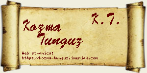 Kozma Tunguz vizit kartica